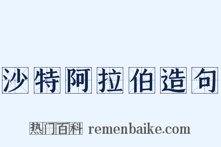 沙特阿拉伯造句是什么意思的图片